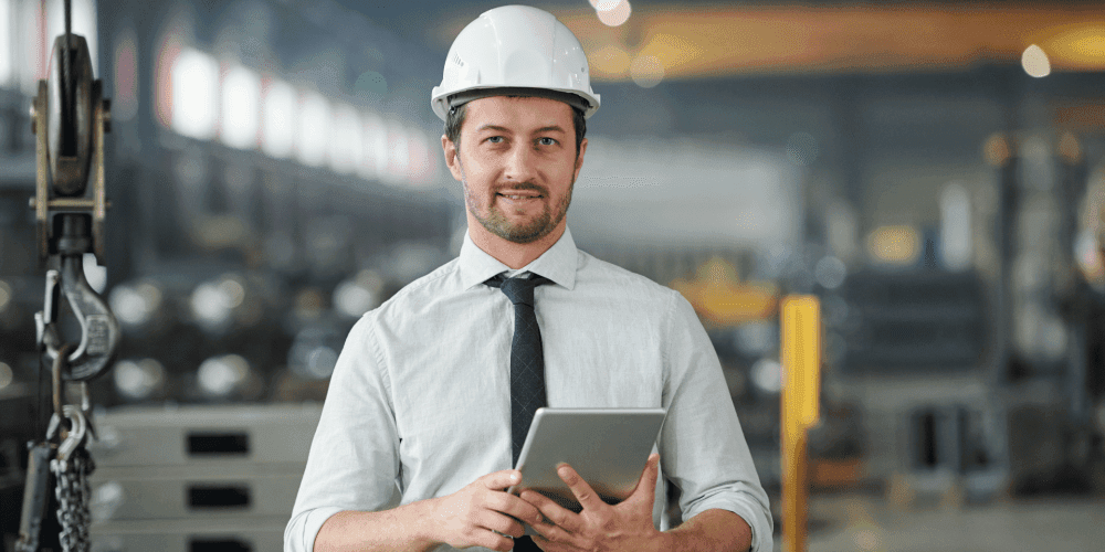 Auf diesem Bild ist eine Person zu sehen, die ein duales Studium Technisches Management absolviert. Dieser Beruf ist sehr vielseitig und umfasst die Planung, Organisation und Kontrolle von technischen Projekten. Die Person auf dem Bild ist verantwortlich für den reibungslosen Ablauf der Projekte und sorgt dafür, dass alle Beteiligten ihre Arbeit ordnungsgemäß verrichten.